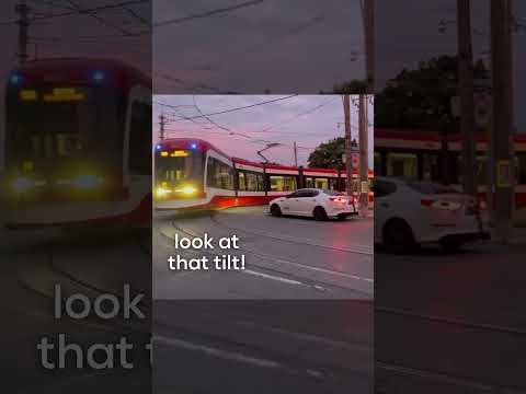 that looks painful for the streetcar! #shorts #transit #toronto #streetcar