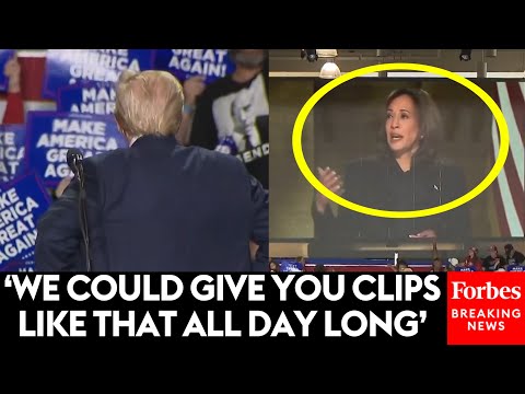 BREAKING: Trump Stops Rally Speech To Play Supercut Of Harris: &#039;There&#039;s Something Wrong With Kamala&#039;