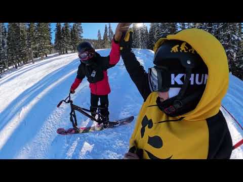 Snowboarder vs. Skiers at Loveland&#039;s Lift 6 Opening 🏂⛷️ Another Epic Battle for 1st Chair Pow Race